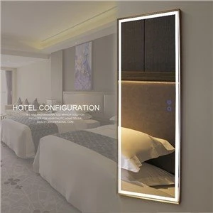 Espejo de vestir iluminado LED para el dormitorio